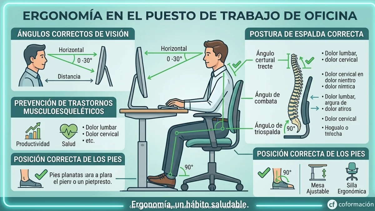 Ergonomía en el puesto de trabajo de oficina - Coformación